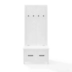 Arbre de hall Kayce blanc - Crosley : Solution de rangement pour vestiaire, Organisateur d'entrée avec 4 crochets, Finition en placage