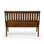 Banc de rangement Alcott Elm de Carolina Living : Fabriqué à la main, couvercle relevable, finition antique, 2 places assises