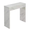 Breighton Home Northfield Entryway Hall Table in White Faux Marble