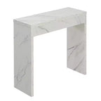 Breighton Home Northfield Entryway Hall Table in White Faux Marble