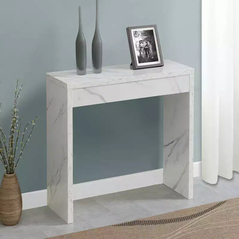 Table d'entrée Breighton Home Northfield en faux marbre blanc