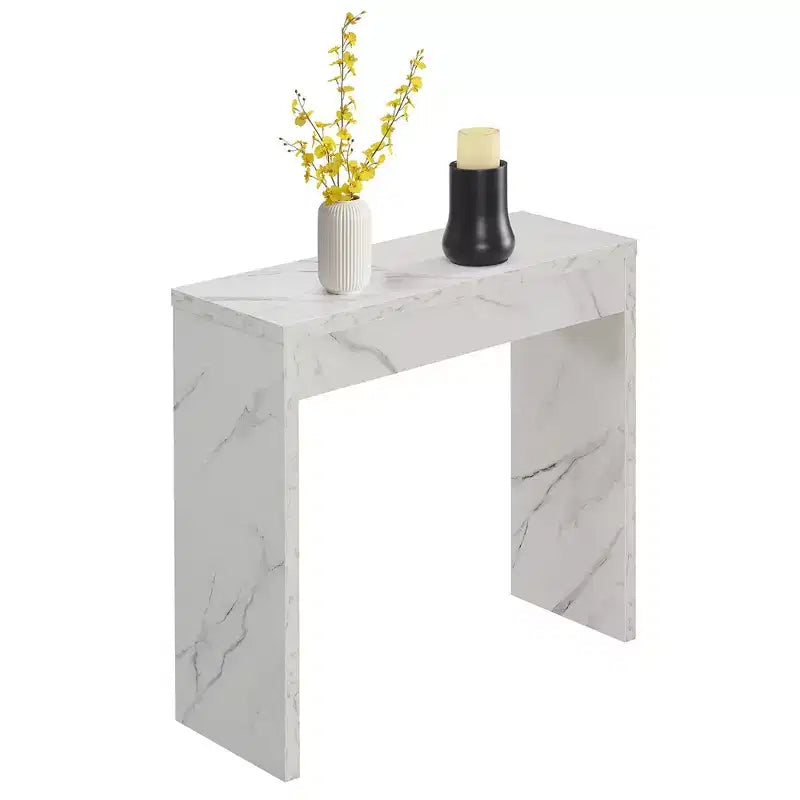 Table d'entrée Breighton Home Northfield en faux marbre blanc