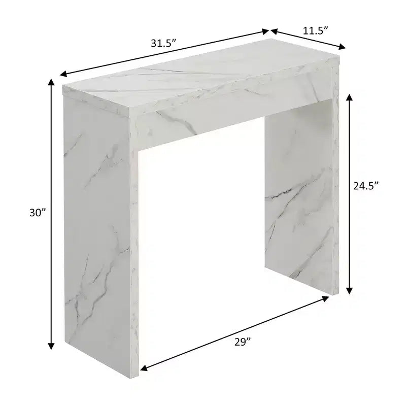Table d'entrée Breighton Home Northfield en faux marbre blanc