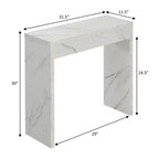 Table d'entrée Breighton Home Northfield en faux marbre blanc