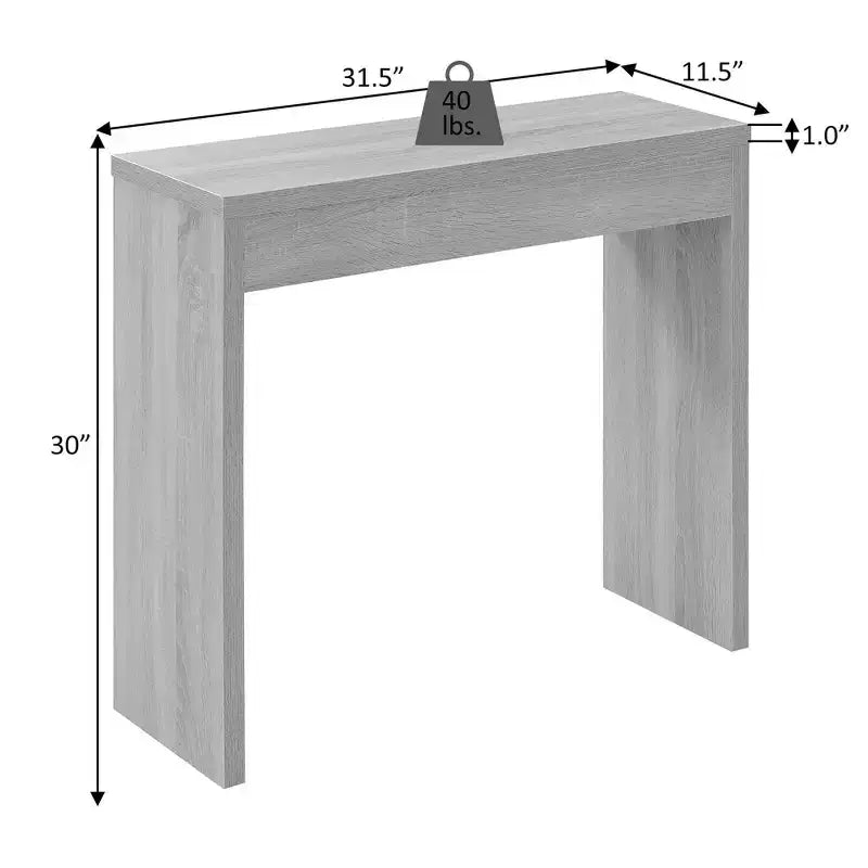 Table d'entrée Breighton Home Northfield en faux marbre blanc