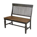 Banc à lattes Vista brun hickory - International Concepts : Bois massif, cuisine, salle à manger, non capitonné