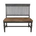 Banc à lattes Vista brun hickory - International Concepts : Bois massif, cuisine, salle à manger, non capitonné