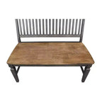 Banc à lattes Vista brun hickory - International Concepts : Bois massif, cuisine, salle à manger, non capitonné
