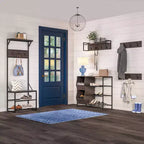 Meuble de rangement pour chaussures RiverRidge Afton avec 3 étagères à chaussures et 2 boîtes de rangement pour chaussures - Finition grain de bois vieilli