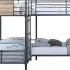 119po Lit superposé quadruple Cordelia Loft et lit superposé Sandy Black, finition bronze foncé brossée à la main - Acme Furniture : Cadre en métal