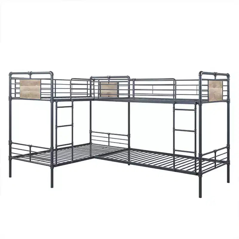 119po Lit superposé quadruple Cordelia Loft et lit superposé Sandy Black, finition bronze foncé brossée à la main - Acme Furniture : Cadre en métal
