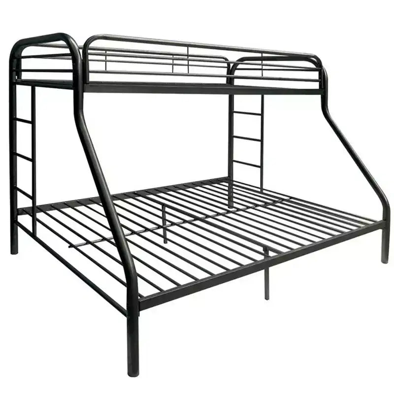 Acme Furniture 78"Twin/Full Bunk Bed Tritan Loft and Bunk Bed Black: Metal Frame, No Box Spring Needed