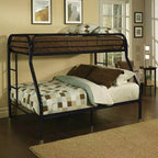 Lit superposé Acme Furniture 78" jumeau/double Tritan Loft et lit superposé noir : cadre métallique, pas besoin de sommier tapissier