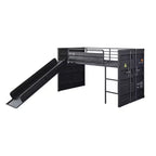 80" Twin Loft Bed with Slide & Ladder, Metal Frame - Acme Furniture: No Box Spring Required
