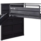Lit mezzanine simple de 80 po avec glissière et échelle, cadre en métal – Acme Furniture : Aucun sommier tapissier requis