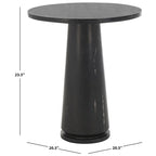 Table d'appoint ronde haute en marbre SAFAVIEH Couture Ghicu - 56 cm L x 53 cm P x 61 cm H - 21Wx21Dx24H