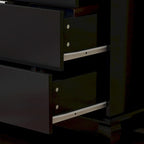 Commode laquée de 55,1 po, commode longue pour chambre à coucher