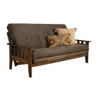 Ensemble de futon rustique pleine grandeur Somette Tucson en noyer avec matelas