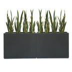 Jardinière métallique robuste pour plantes d'extérieur, 38 po L x 10 po l x 30 po H, jardinière-diviseur en métal, longue et haute - 38x30x10