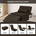 Canapé convertible Lit d'appoint Fauteuil-lit Canapé pliant Pouf Fauteuils inclinables pour le salon