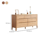 Commode double en chêne naturel traditionnel pour chambre à coucher