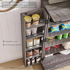 47 armoire de cuisine de ferme, buffet de rangement avec portes de grange - N/A