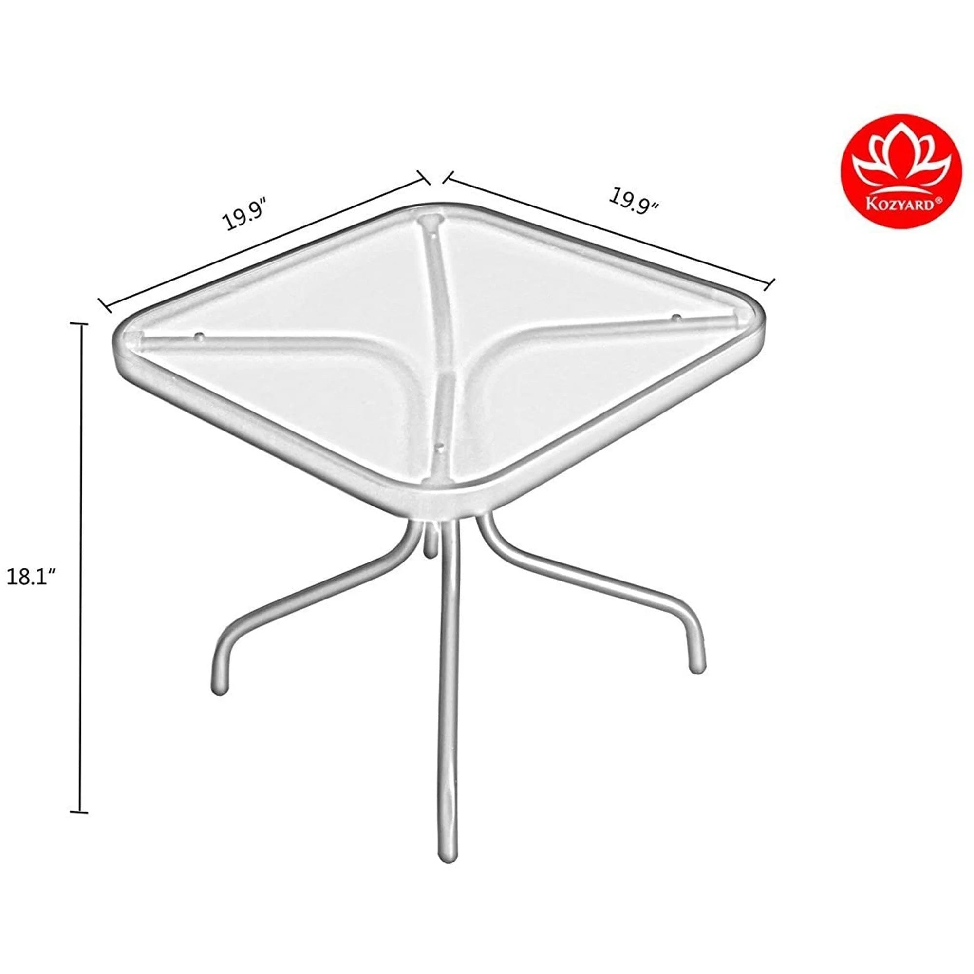 Kozyard Elsa Ensemble de 3 Meubles de Patio Extérieur Pliables Rembourrés