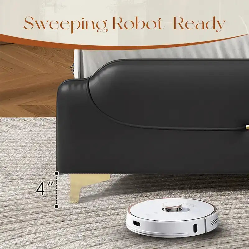 Lit rembourré moderne en cuir PU Uphou par Christopher Knight Home