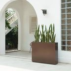 Jardinière métallique robuste pour plantes d'extérieur, 38 po L x 10 po l x 30 po H, jardinière-diviseur en métal, longue et haute - 38x30x10