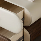 Table de chevet bicolore moderne avec tiroirs de rangement