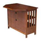 Meuble TV d'angle en bois massif de style Mission