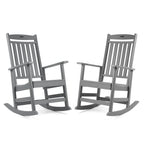 Ensemble de 2 chaises berçantes d'extérieur à dossier haut Vrakae pour tous les temps
