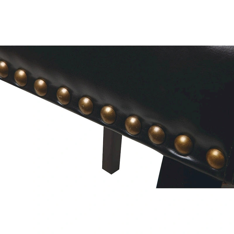 Chaise Parsons Copper Grove Five Bridge Eco en similicuir avec clous