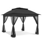 Tonnelle escamotable en acier Cozywor de 3,35 m x 3,35 m avec moustiquaire