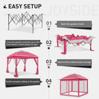 Tonnelle escamotable en acier Cozywor de 3,35 m x 3,35 m avec moustiquaire