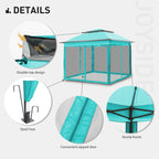 Tonnelle escamotable en acier Cozywor de 3,35 m x 3,35 m avec moustiquaire