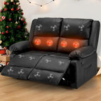 AECOJOY Causeuse inclinable 2 places avec fonction chauffage et massage