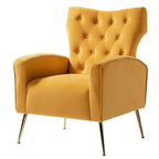 Chaise tuftée Abadiana Accent avec base en métal par HULALA HOME