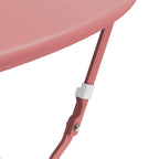 Ensemble bistro pliant 3 pièces en métal, salon de conversation intérieur/extérieur résistant aux intempéries pour patio, cour, jardin