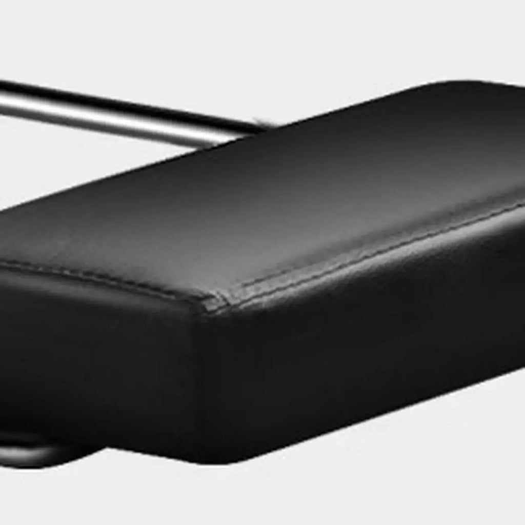 Fauteuil de bureau ergonomique pivotant en cuir noir avec repose-pieds