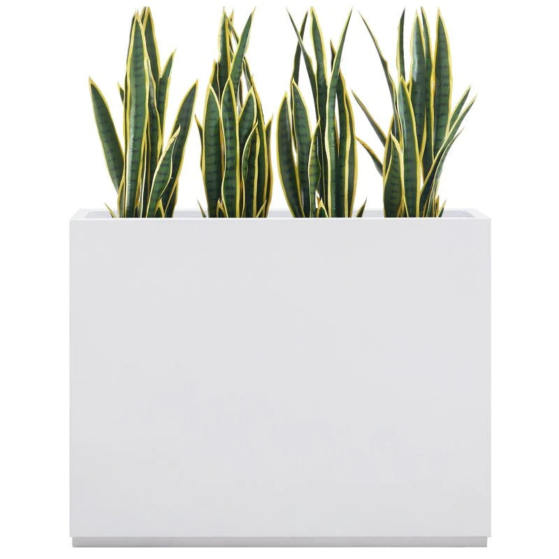 Jardinière métallique robuste pour plantes d'extérieur, 38 po L x 10 po l x 30 po H, jardinière-diviseur en métal, longue et haute - 38x30x10
