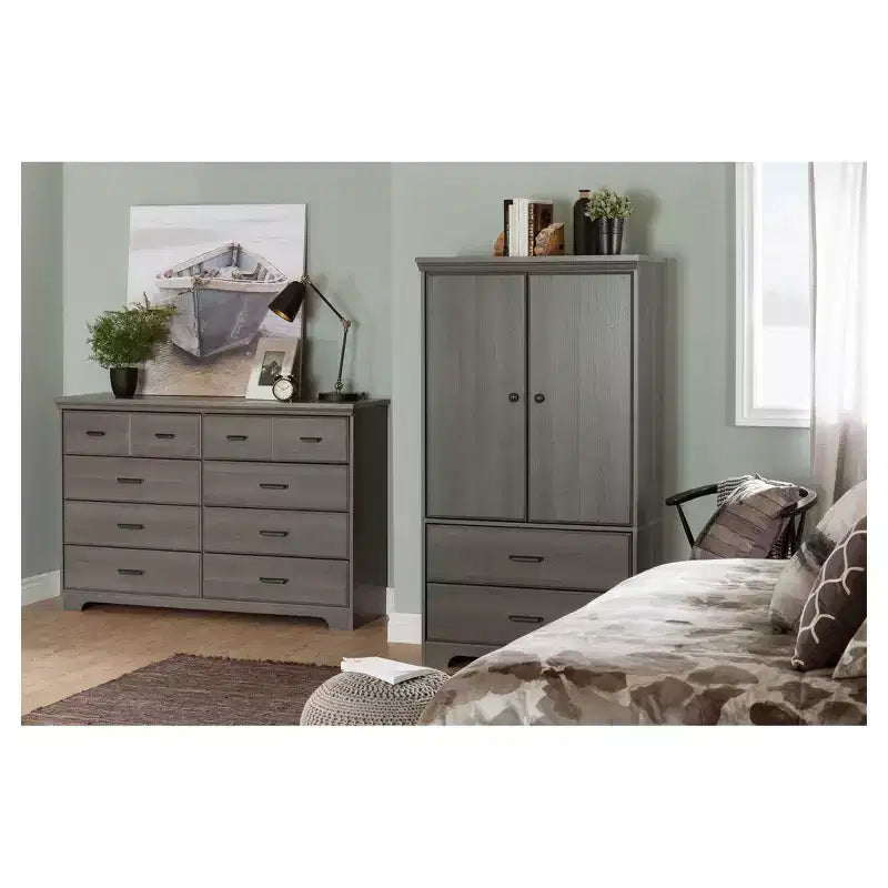 Armoire 2 portes avec tiroirs Versa - South Shore