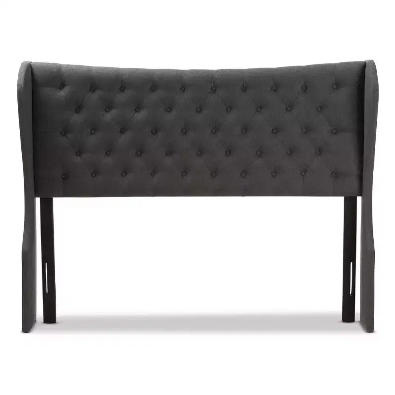 Tête de lit capitonnée Cadence en tissu moderne et contemporain avec ailettes - Baxton Studio