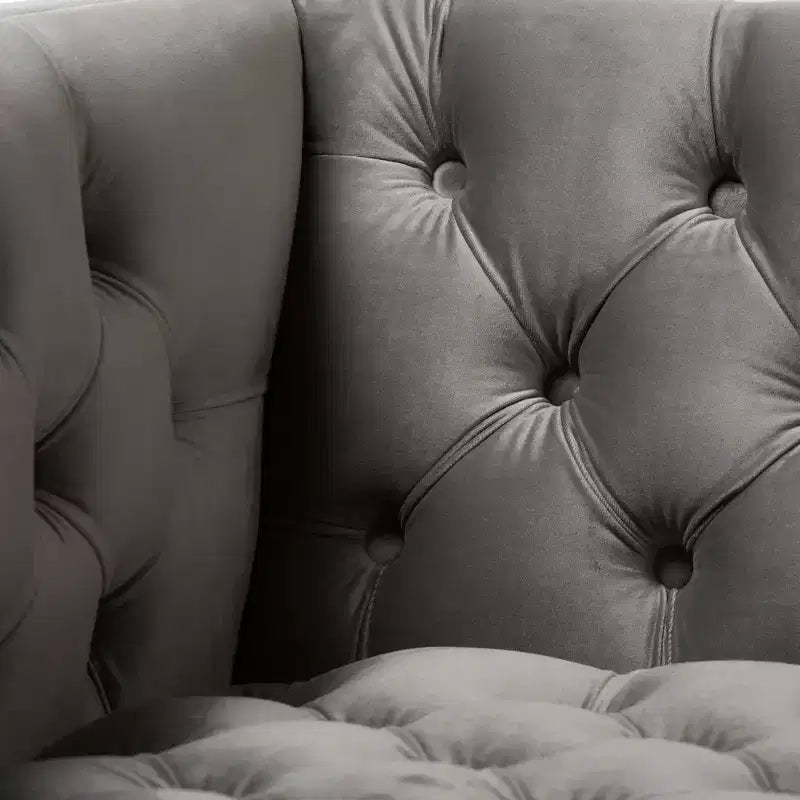 Chaise longue Zanetta Luxe And Glamour de Baxton Studio en velours et à la finition dorée