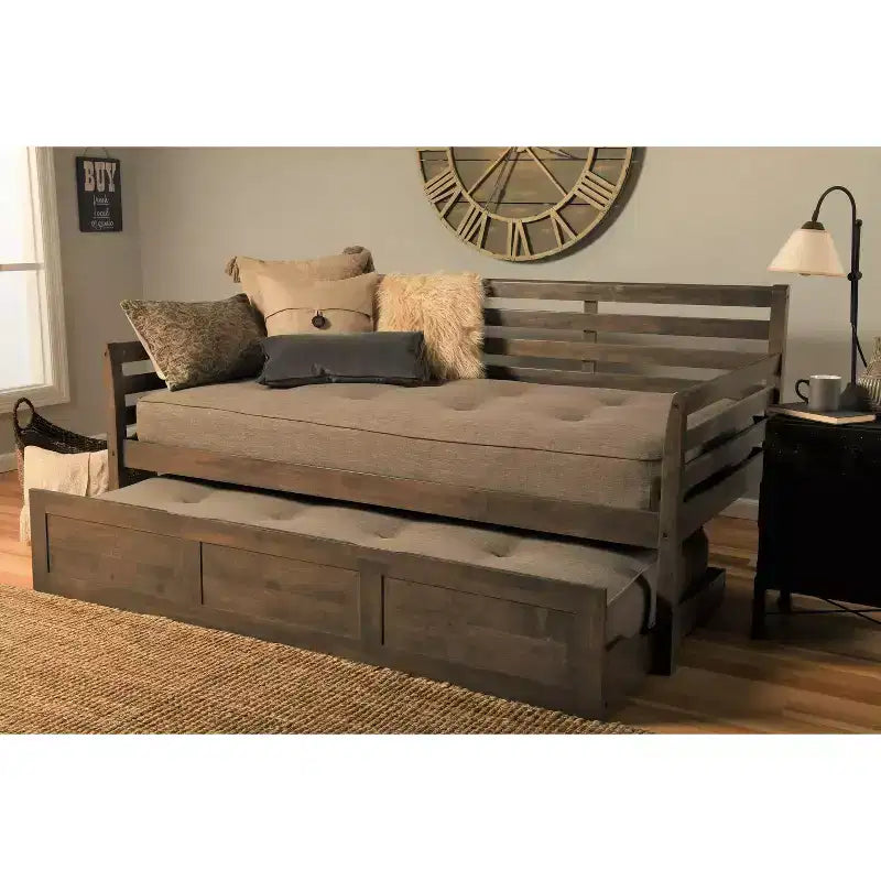 Cadre de lit de repos gigogne simple Yorkville seulement - Confort double