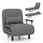 Fauteuil-lit pliable convertible avec dossier réglable