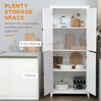 Meuble de Rangement de Cuisine Autoportant avec Portes et Étagères Réglables - S/O