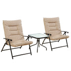 Kozyard Elsa Ensemble de 3 Meubles de Patio Extérieur Pliables Rembourrés