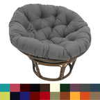 Fauteuil Papasan Bali en rotin de 42 pouces avec coussin en sergé