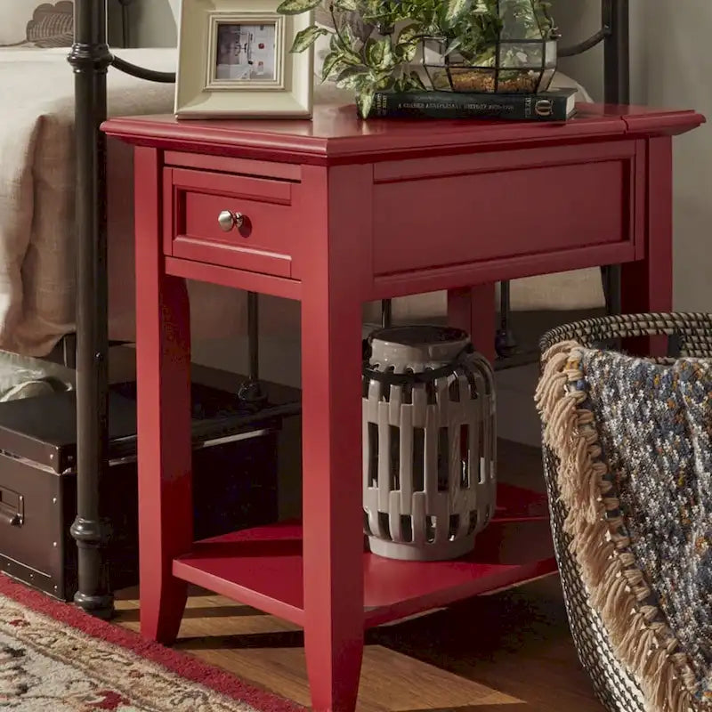 Table d'appoint à 1 tiroir Zayden avec station de charge par iNSPIRE Q Bold